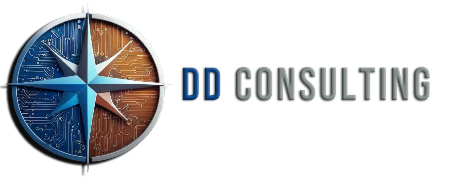 DD Consulting Logo - Empowering businesses through AI, cybersecurity, and digital transformation